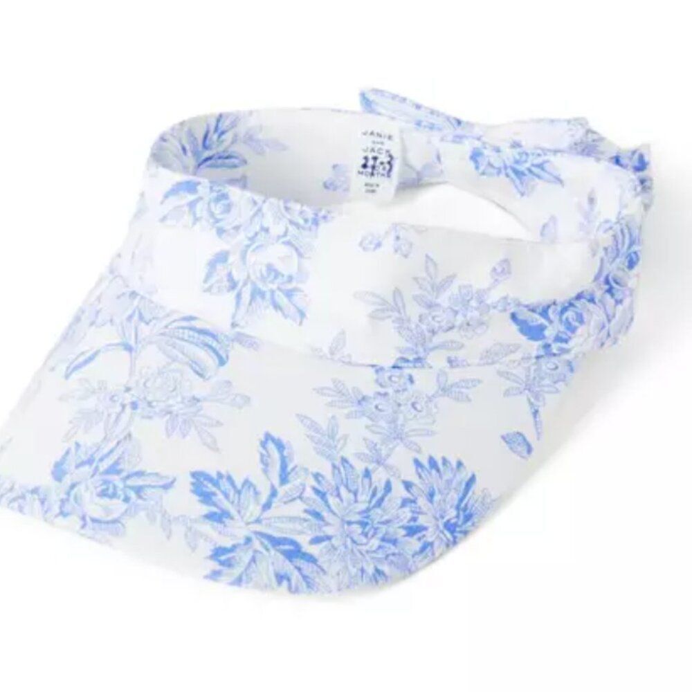 Janie and Jack 100049207 periwinkle floral toile visor NWT